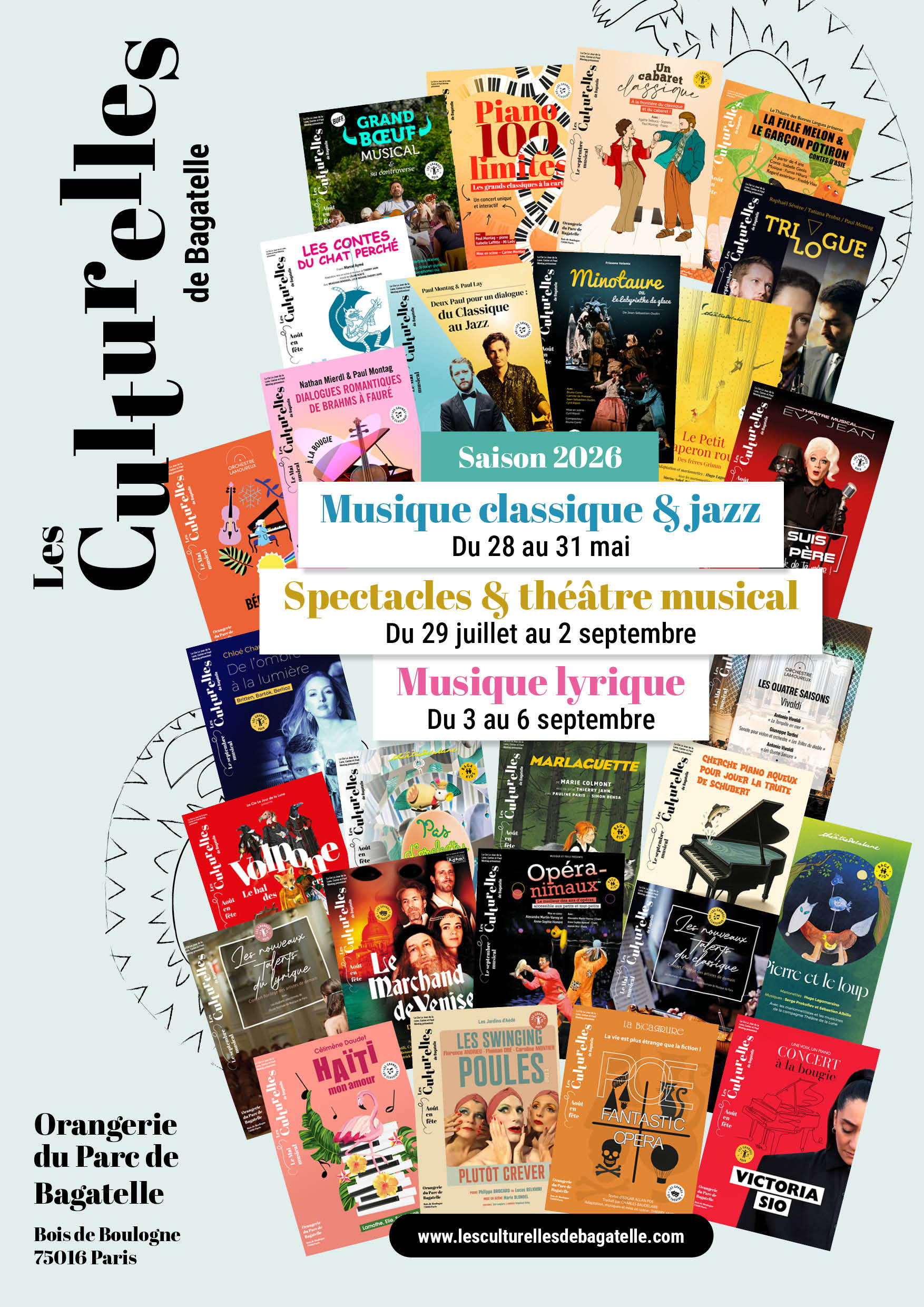 les culturelles de bagatelle – saison 2026